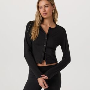 Vuori Black Cropped Button-Down Shirt